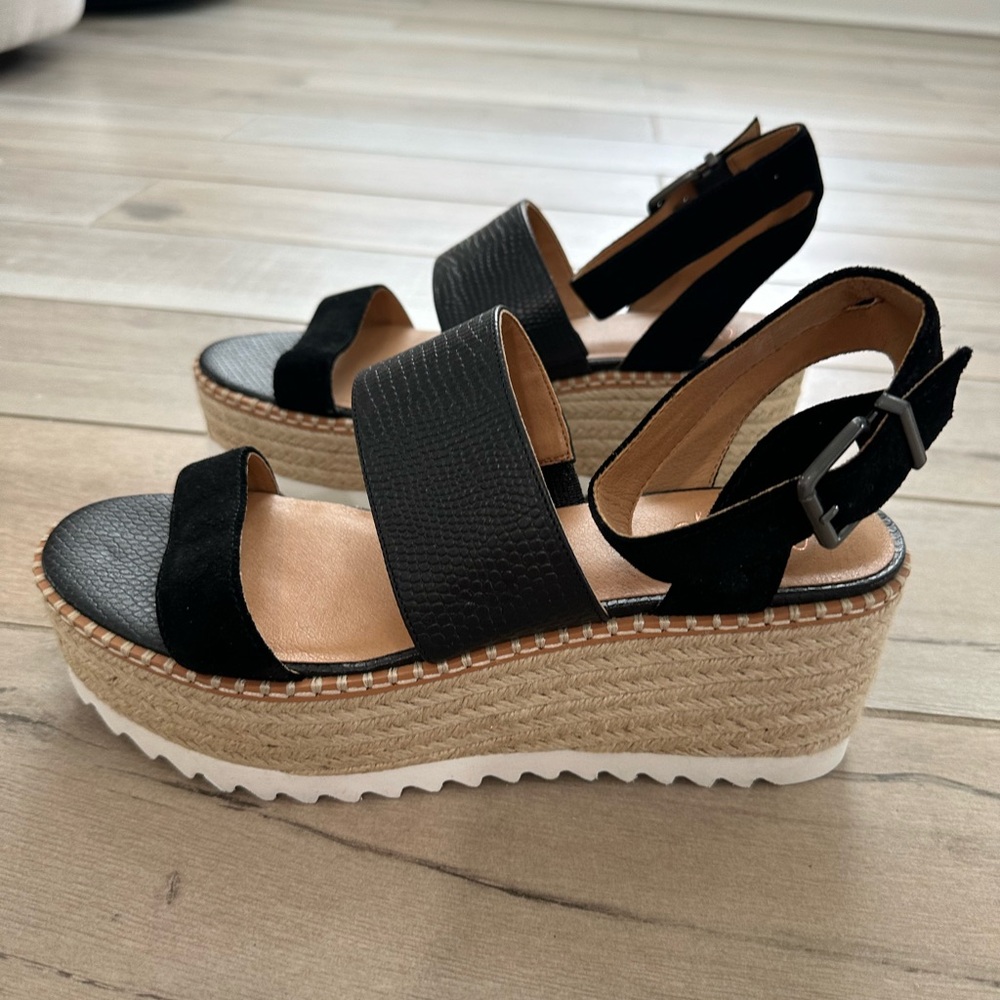 New Crown Vintage Black Espadrilles Women’s Size 9.0